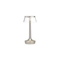 Flos Bon Jour Unplugged rechargeable lamp matt chrome-transparent