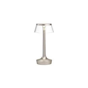 Flos Bon Jour Unplugged rechargeable lamp matt chrome-transparent