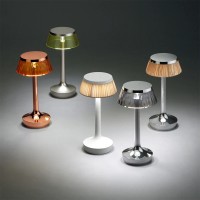 Flos Bon Jour Unplugged lampada ricaricabile cromo opaco-giallo