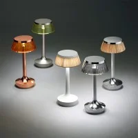 Flos Bon Jour Unplugged lampada ricaricabile cromo opaco-giallo