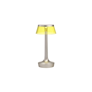 Flos Bon Jour Unplugged lampada ricaricabile cromo opaco-giallo