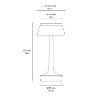 Flos Bon Jour Unplugged lampada ricaricabile cromo opaco-giallo