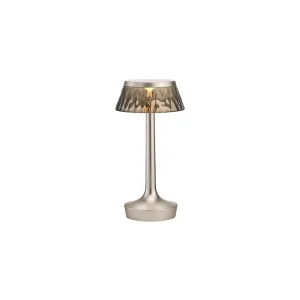 Flos Bon Jour Unplugged lampada ricaricabile cromo opaco-fume