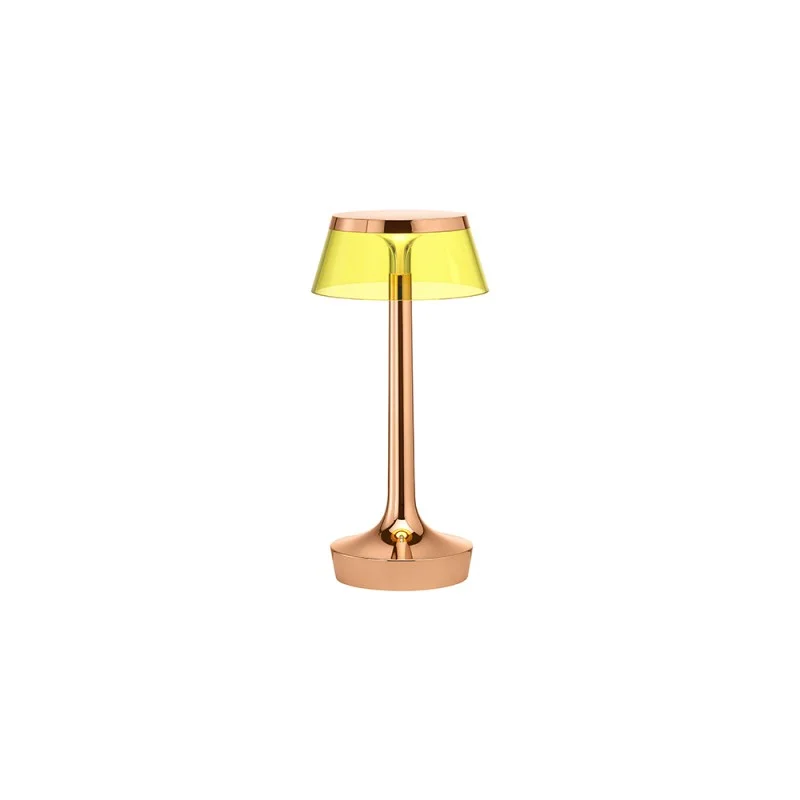 Flos Bon Jour Unplugged lampada ricaricabile rame-giallo Flos Bon Jour Unplugged lampada ricaricabile rame-giallo