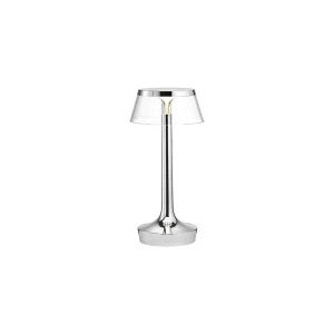 Flos Bon Jour Unplugged lampada ricaricabile cromo-trasparente