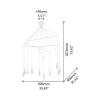 Ideal Lux Pop lampada da sospensione regolabile