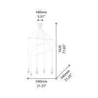 Ideal Lux Pop lampada da sospensione regolabile