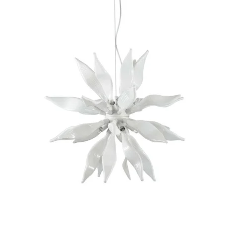 Ideal Lux Leaves suspension lamp in blown glass