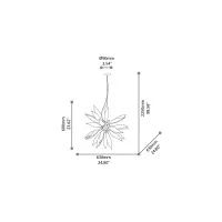 Ideal Lux Leaves suspension lamp in blown glass