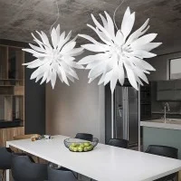 Ideal Lux Leaves suspension lamp in blown glass