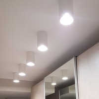 ISYLUCE Spot in Gesso Lampada Plafone da Soffitto GU10 Tondo