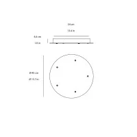 Zafferano ceiling rose for multiple suspension with 5 lights Zafferano ceiling rose for multiple suspension with 5 lights