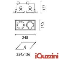 IGuzzini 8819 Frame due luci incasso indoor downlight 2x50W IGuzzini 8819 Frame due luci incasso indoor downlight 2x50W
