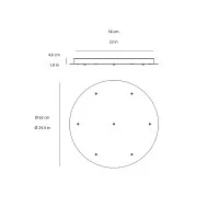 Zafferano ceiling rose for multiple suspension with 7 lights Zafferano ceiling rose for multiple suspension with 7 lights