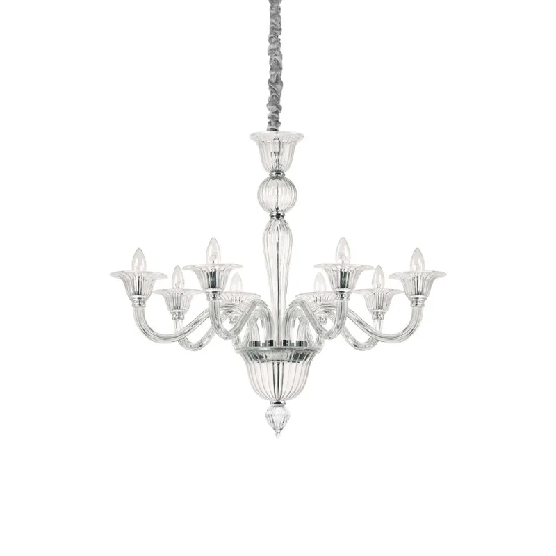 Ideal Lux Brigitta sp8 suspension lamp in blown glass Ideal Lux Brigitta sp8 suspension lamp in blown glass