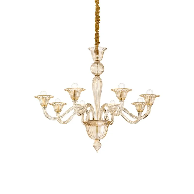 Ideal Lux Brigitta sp8 suspension lamp in blown glass Ideal Lux Brigitta sp8 suspension lamp in blown glass