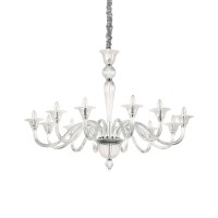 Ideal Lux Brigitta sp12 suspension lamp in blown glass