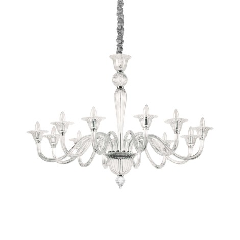Ideal Lux Brigitta sp12 suspension lamp in blown glass