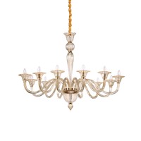 Ideal Lux Brigitta sp12 suspension lamp in blown glass