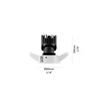 Ideal Lux Bento adjustable white recessed spotlight with shaper