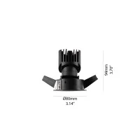 Ideal Lux Bento adjustable black recessed spotlight with shaper