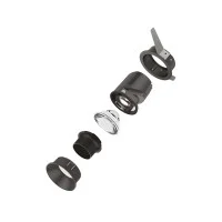 Ideal Lux Bento adjustable black recessed spotlight with shaper