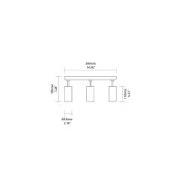 Isyluce wall/ceiling lamp with 3 adjustable spotlight