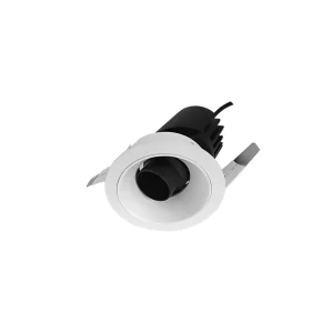 Ideal Lux Bento adjustable white recessed spotlight with shaper