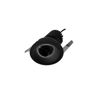 Ideal Lux Bento adjustable black recessed spotlight with shaper