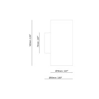 copy of Ideal Lux Base Wall Lamp in Aluminum for Outdoor