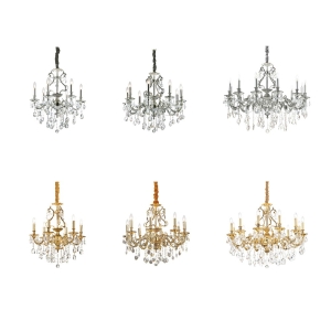 Ideal Lux Gioconda suspension lamp in crystal