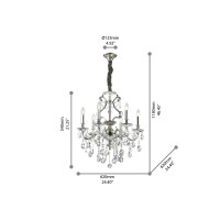 Ideal Lux Gioconda suspension lamp in crystal