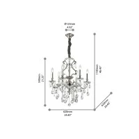 Ideal Lux Gioconda suspension lamp in crystal