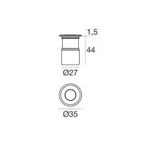 Linea Light BERET 2R LED floor recessed spotlight IP67 for outdoor