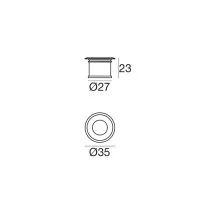 Linea Light Beret R round recessed 1W LED spotlight