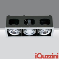 IGuzzini 4251 Frame 3 luci 3 X G12 faro incasso lampada cornice