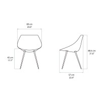 Driade Lagò Leather design chair