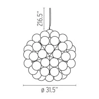 Flos Taraxacum 88 Suspension Lamp Chandelier in aluminum by