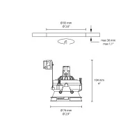 Flos Kap 80 Fixed 12V GX5.3 round recessed spotlight