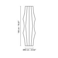 Flos Fantasma Floor Lamp white Cocoon Resin By Tobia Scarpa