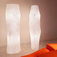 Flos Fantasma Piccolo Lampada da Terra bianco in Resina Cocoon
