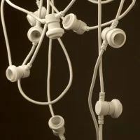 String Lights White 10 Lampholder E27 11.5 mt Extendable LED