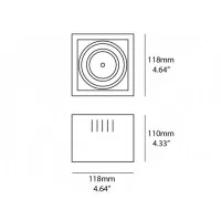 Logica Frame Faretto per LED Incasso GU10 Orientabile