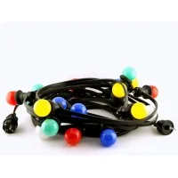 Catena Luminosa Cordoniera colore Nero 10 Portalampada E27 11.5
