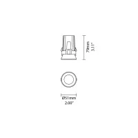iGuzzini fixed laser super comfort round LED downlight 51mm