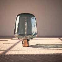 Lodes FLAR Table and Floor Dimmable Lamp in Glass