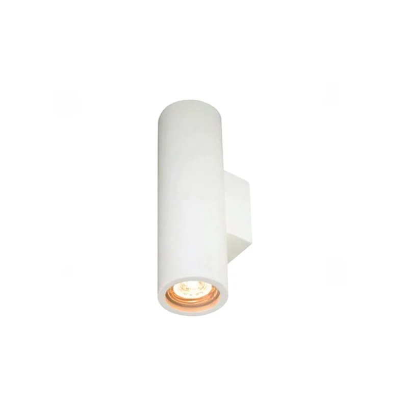 Molveno Pipe Round Lampada da Parete Biemissione Gesso