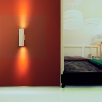 Molveno Pipe Square Lampada da Parete Biemissione Gesso