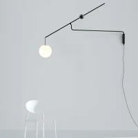 Luceplan Malamata black wall lamp