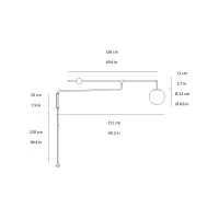 Luceplan Malamata brass wall lamp